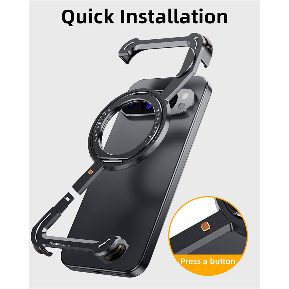 Dành Cho Google Pixel 10 9 Pro XL 9 Pro Z Hình Khung Kim Loại Giá Đỡ Từ Tính Vỏ Điện Thoại Hợp Kim Nhôm Không Khung Chống Sốc