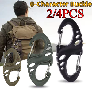 2 / 4 Ba Lô Cắm Trại Di Động Hình Chữ S Khóa Móc Khóa Ngoài Trời Paracord Dây DIY Phụ Kiện