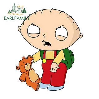 EARLFAMILY Họ Guy Stewie Griffin Xe Dán Anime Tủ Lạnh Ván Trượt Thân PVC Decal Sáng Tạo Chống Trầy Xước Đồ Họa Chống Thấm Nước