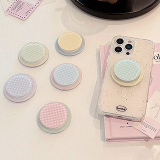 Lưới Dễ Thương Màu Macron Tròn Từ Tính Giá Đỡ Điện Thoại Cho IPhone 16 15 14 13 12 Pro Max 14 Plus Có Thể Gập Lại Pop Ring Grip Co Giãn Để Bàn Đứng P2