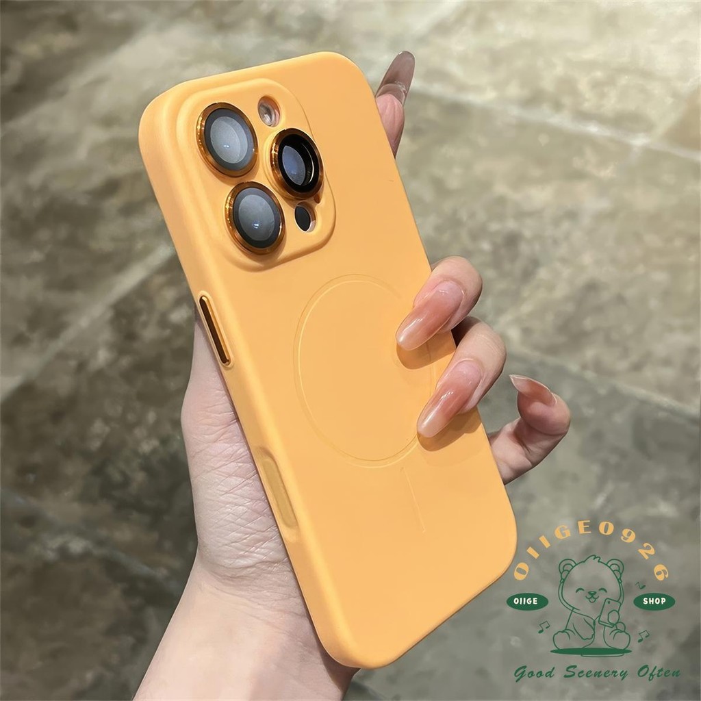 Ống Kính Kim Loại Lỏng Mờ Từ Tính Vỏ Điện Thoại iphone16 Pro Max 15 14 13 12 11 Vỏ Cho iPhone Vỏ Silicon Mềm TPU Chống Sốc