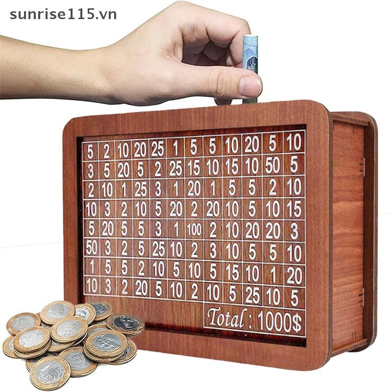 Hộp Đựng Tiền SRVN Có Quầy Bằng Gỗ Heo Đất Tiết Kiệm Trẻ Em Người Lớn Hộp Tiền Tiết Kiệm Tiền Thu Ngân Ngăn Kéo Tổ Chức Thủ Công Nhà.