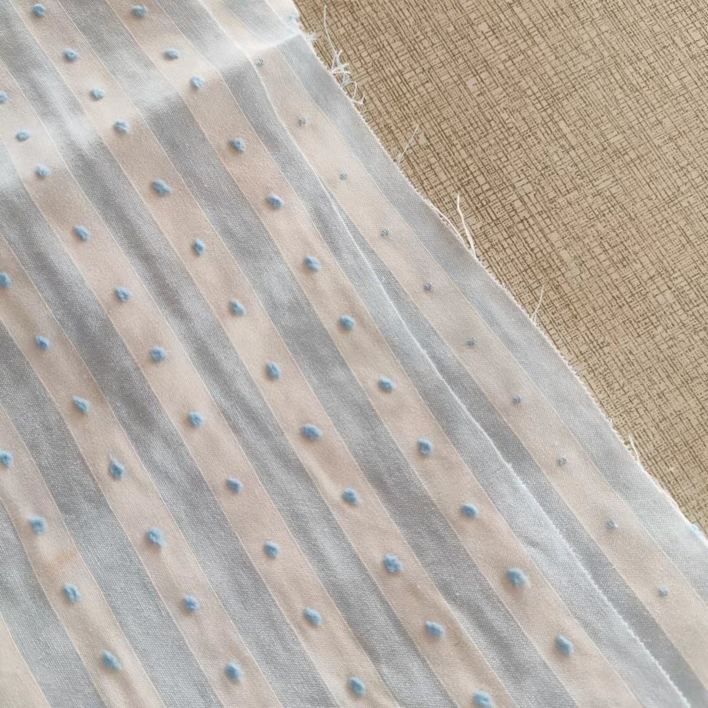 Hàn Quốc Chấm Màu Dệt Vải Cotton Polyester Tự Làm Quần Áo Trẻ Em Quần Áo Nữ May Rèm Túi Tóc Vòng Vải 50 * 145cm TJ22923