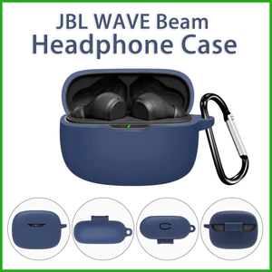 Hộp đựng tai nghe răng xanh cho tai nghe JBL Wave Beam Silicone Vỏ bảo vệ chống rơi cho tai nghe có juavn