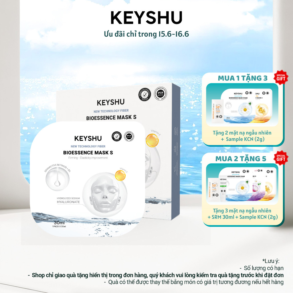 Mặt Nạ Nâng Cơ Bioessence Mask S KEYSHU Hỗ Trợ Nâng Cơ Và Săn Chắc Da ...