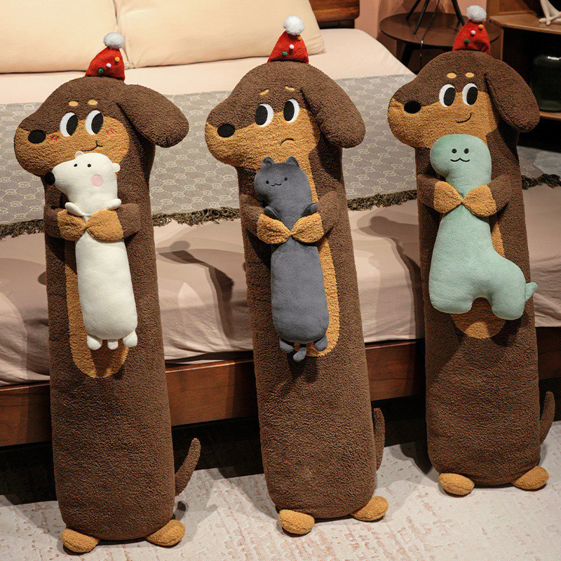 Dachshund Gối Dài Chó Con Sang Trọng Đồ Chơi Sofa Gối Trang Trí Nhà Quà Tặng
