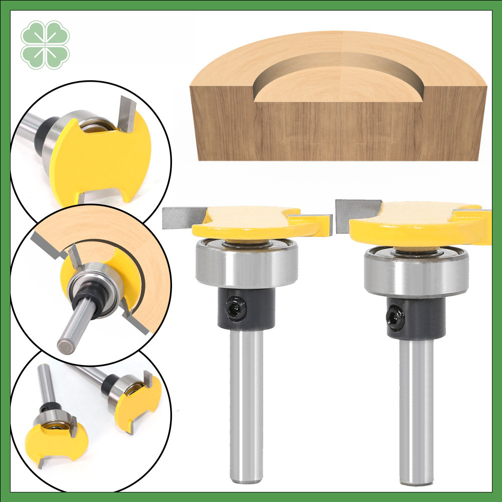 T Khe Cắm Router Bit Có Vòng Bi 6 Mm Và 1 / 4 inch Shank Chế Biến Gỗ ...