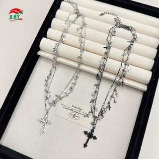 Gothic Punk Cross Vòng cổ hai lớp - Phụ kiện thời trang cho quà tặng ngày lễ