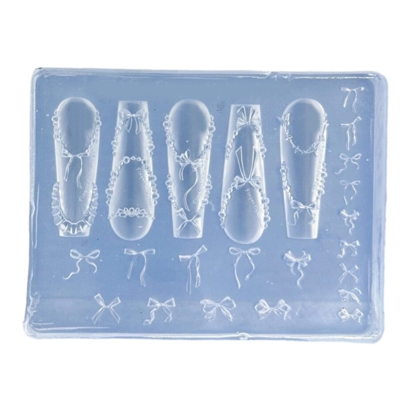 Wellb Co Giãn Silicone Tem Móng Tay Khuôn Thủ Công Nhựa Trang Trí Và Dụng Cụ Làm Móng Tay Nghệ Thuật