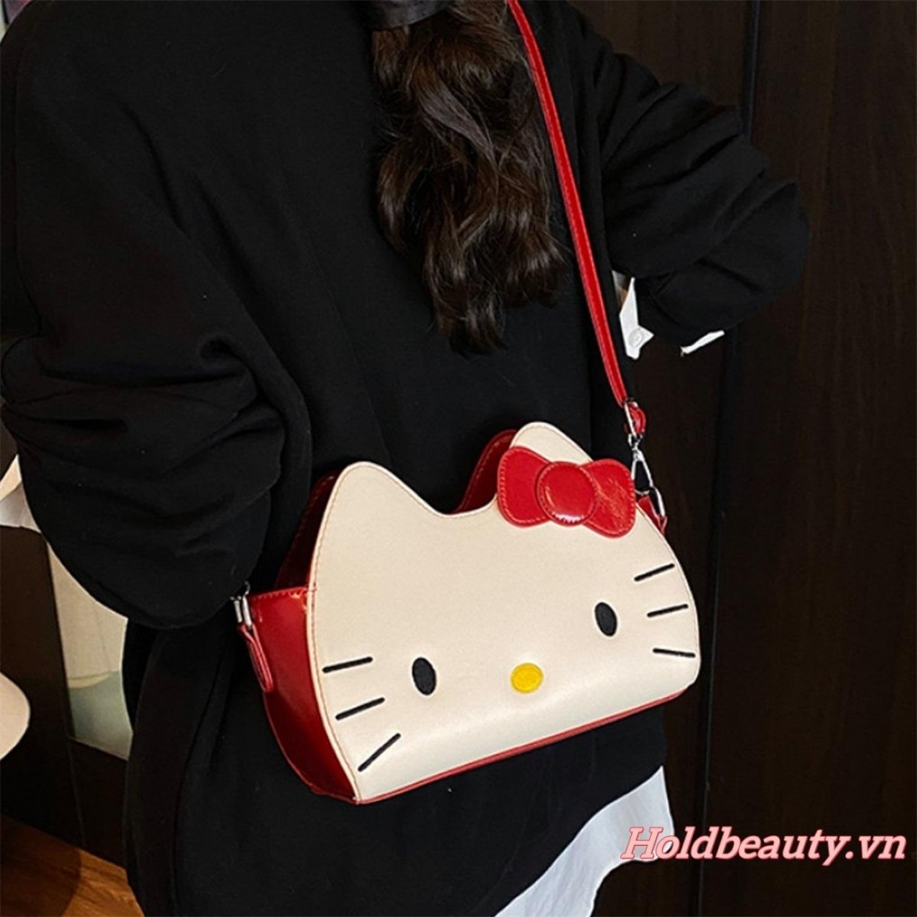 Túi đeo vai nữ Sanrio Hello Kitty Ví có khóa kéo Túi đeo chéo