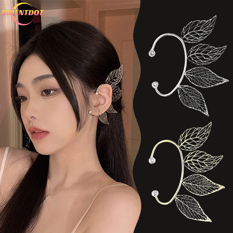 1 / 2 Cái Vòng bít xương tai pha lê phong cách rừng cổ điển không đục lỗ sáng tạo - Kẹp tai nữ thanh lịch đơn giản Vàng / Lá bạc