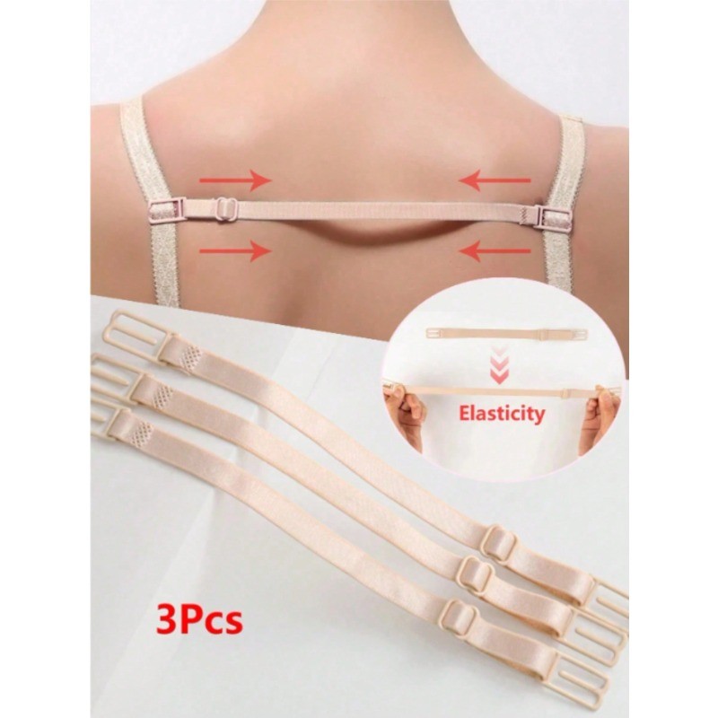 Dây đeo ngực/áo ngực chống trượt 22cm có khóa mơ, 3 dây, điều chỉnh, dùng ngoài trời/du lịch/thể thao, định hình và cố định
