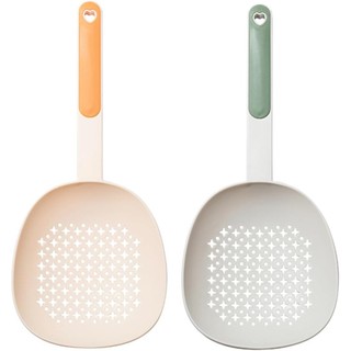 Bếp Lọc Thìa Silicon Chịu Nhiệt Có Rãnh Skimmer Có Tay Cầm Dài Để Chiên Thoát Nước Sử Dụng Nấu Ăn nhựa silicone đa năng an toàn phù hợp dùng cho gia đình căn hộ văn phòng và không gian nhỏ