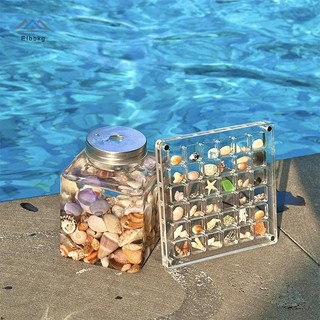 ELBBKG Acrylic Từ Seashell Hộp Hiển Thị Seashell Rõ Ràng Sao Biển Scepter Sắp Xếp 36 / 64 / 100 Lưới Vỏ Biển Hộp Bảo Quản Mới