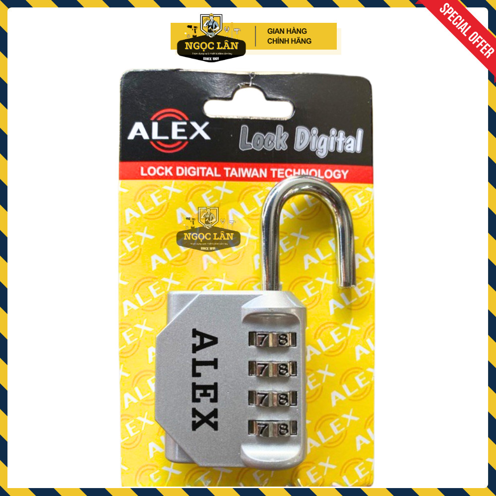 [Cao cấp] Khóa số mật mã, khóa mật khẩu 4 số Alex bền bỉ chịu lực tốt