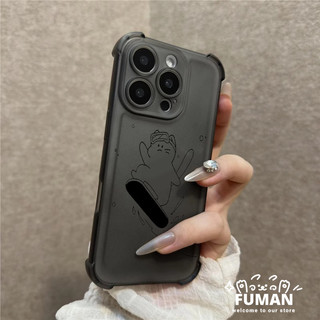 Ốp Điện Thoại Mèo Con Tuyến Tính Ice Mist Cho OPPO Reno 13 13F 12 12F 11 11F 10 9 8 Pro Plus 8Z 7 Lite 7Z 5G 4G Ốp Lưng Mờ Dễ Thương Ván Trượt Đơn Giản Túi Khí Mềm Vỏ Chống Sốc