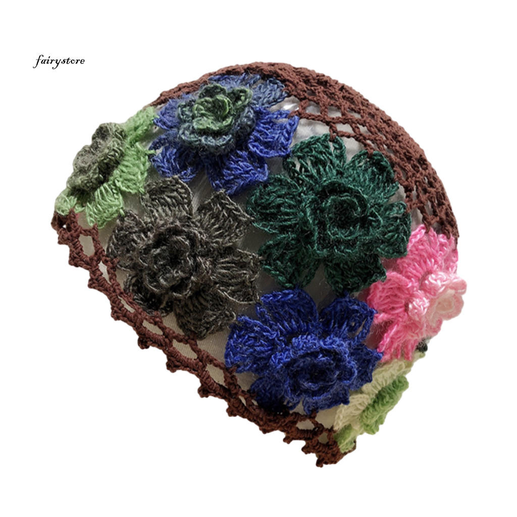 Fairystore| Mũ đan mùa đông Mũ thời tiết lạnh Thời tiết rỗng sành điệu Mũ beanie dệt kim cho nữ Mũ che nắng nhẹ cho du lịch ngoài trời
