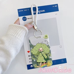 Sẵn VN Vỏ Bọc Thẻ ID Thẻ Ngân Hàng Họa Tiết con mèo Dễ Thương Thẻ học sinh thẻ móc bao thẻ kèm theo dây móc treo tiện KB