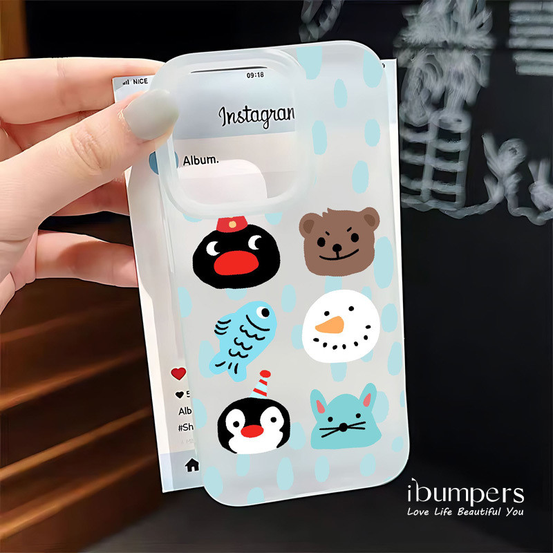 ibumpers Ốp Điện Thoại iPhone Dễ Thương Đơn Giản Họa Tiết Tiếng Anh Ốp Lưng Trong Suốt Nhám Mờ Chống Bẩn Chống Sốc Cho IPhone 16 15 14 12 13 11 Pro Max IP 7 8 Plus X XS XR