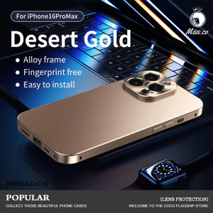 Ốp Điện Thoại Khung Kim Loại Nhôm Sang Trọng Cho Iphone 17 16 15 Pro Max 16ProMax Khung Kim Loại PC Mặt Sau Chống Sốc Vỏ Điện Thoại