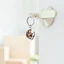 10 gói 360° Xoay Kim Loại Thăng Hoa Móc Khóa Khoảng Trống, Trống Thăng Hoa Hai Mặt DIY Móc Chìa Khóa Vòng Tròn