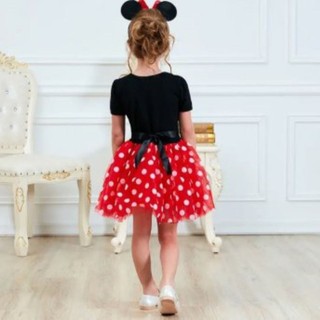 Chủ Đề Disney Minnie Chuột Mickey Trẻ Em Chấm Bi Ngắn Tay Đầm Công Chúa Bé Gái Váy Biểu Diễn Trang Phục 2997-5328cm Kích Thước