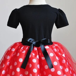 Chủ Đề Disney Minnie Chuột Mickey Trẻ Em Chấm Bi Ngắn Tay Đầm Công Chúa Bé Gái Váy Biểu Diễn Trang Phục 2997-5328cm Kích Thước