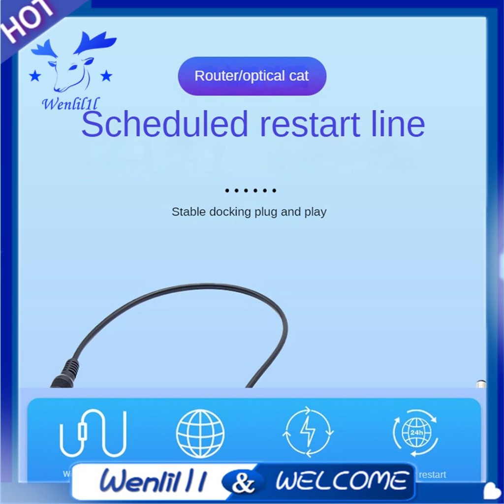 24 Giờ Tự Động Khởi Động Lại Router Định Tuyến Hẹn Giờ Đặt Lại Công Cụ DC Power Manager 1 Chiếc Trắng
