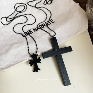 Vòng cổ mặt dây chuyền chéo đính cườm châu Âu và Mỹ DREJEW, kiểu dáng Gothic đậm chất, phóng đại và thời thượng cho nữ, bán buôn