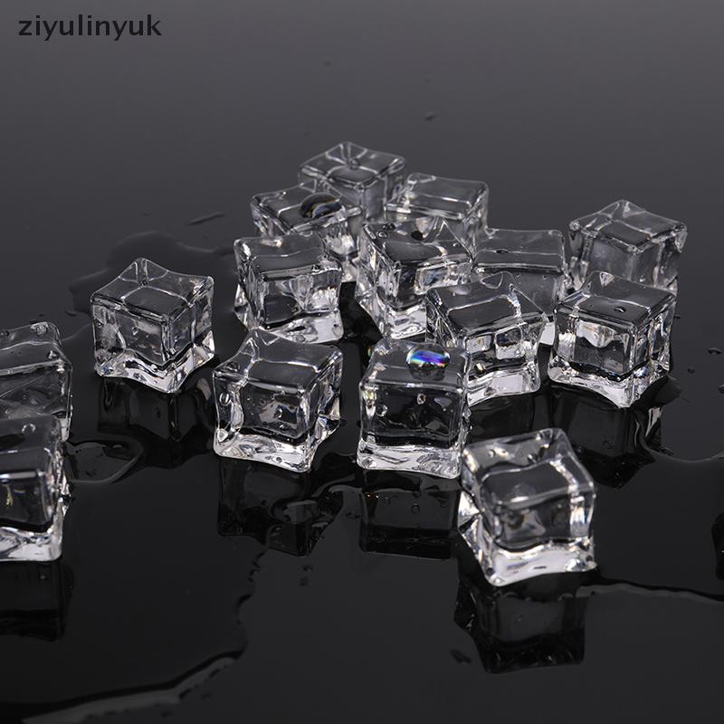 Ziyulinyuk 16 Chiếc 17 Mm 20 Mm Nhân Tạo Acrylic Hình Vuông Đá Viên Đạo Cụ Chụp Ảnh EN