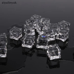 Ziyulinyuk 16 Chiếc 17 Mm 20 Mm Nhân Tạo Acrylic Hình Vuông Đá Viên Đạo Cụ Chụp Ảnh EN