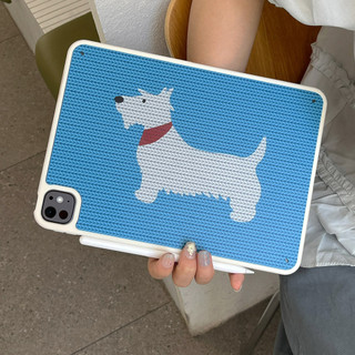 Vỏ cứng Acrylic Tuya Blue Puppy Cover cho Mini6 Mini7 A17Pro IPad 5 6 7 8 9 10 11 A16 Air 2 3 4 5 6 Air 11 M2 Pro10.5 10.2 "Pro11 2018 2020 2021 2022 M4 Pro13 2024 2025