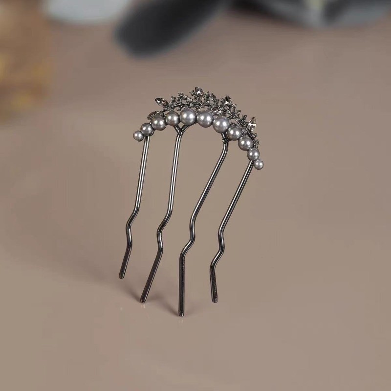MAUROPOLI [Sẵn sàng] Lược bốn ngón cảm giác cao cấp Lược chải tóc thanh lịch tinh tế Mũ đội đầu phong cách Trung Quốc Dụng cụ tiện dụng Kẹp tóc phong cách Trung Quốc mới Kẹp tóc thời trang