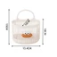 Giỏ nhựa treo đồ đính miệng rộng vui nhộn màu hồng trắng 13.4x10x15cm