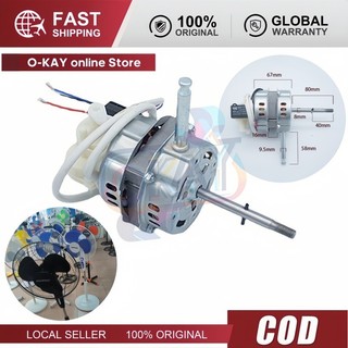 Đầu Quạt Không Chổi Than 220V – Động Cơ Quạt 16 Inch Kèm Nút Kéo & Trục Motor, Dùng Cho Quạt Điện Gia Đình