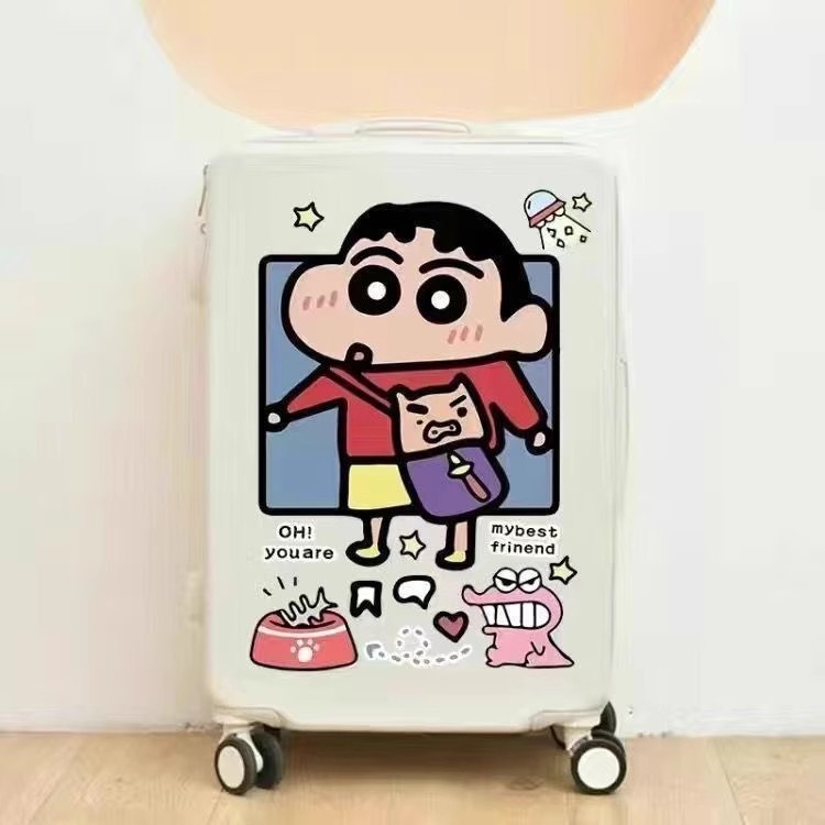 Nhãn dán Crayon Shin-chan chống nước, dán vali/xe/tường, cỡ lớn FEKC