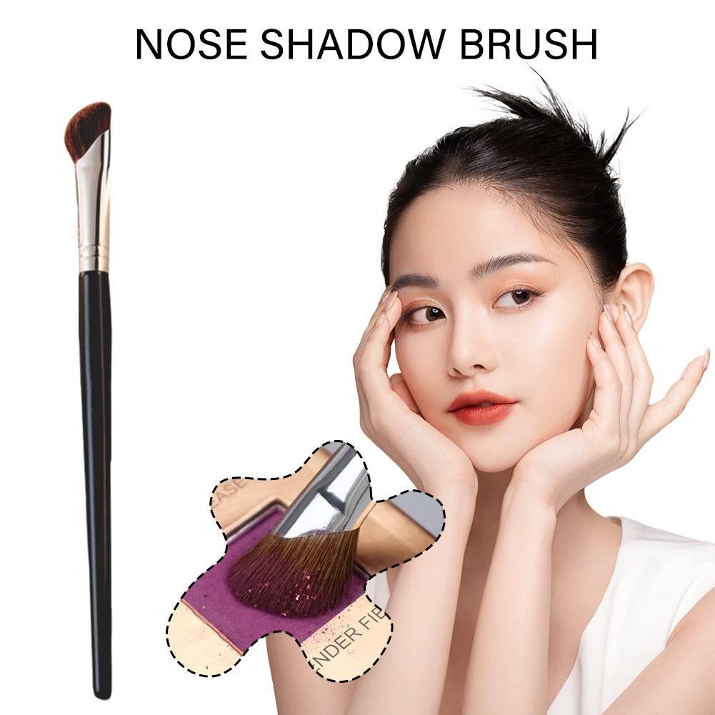 Bàn chải trang điểm bóng mũi di động có góc mềm mại Nửa đồng ngành Mũi lên tạo công cụ đường viền J2z9