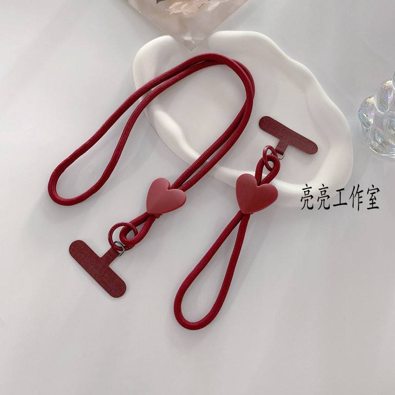 Phụ Kiện Điện Thoại Di Động Sáng Tạo Thời Trang Encore Rượu Vang Đỏ Tình Yêu Điện Thoại Di Động Dây Chống Sốc Dây Đeo Cổ Tay Treo Dây Đeo ccd Camera Treo Dây Xích