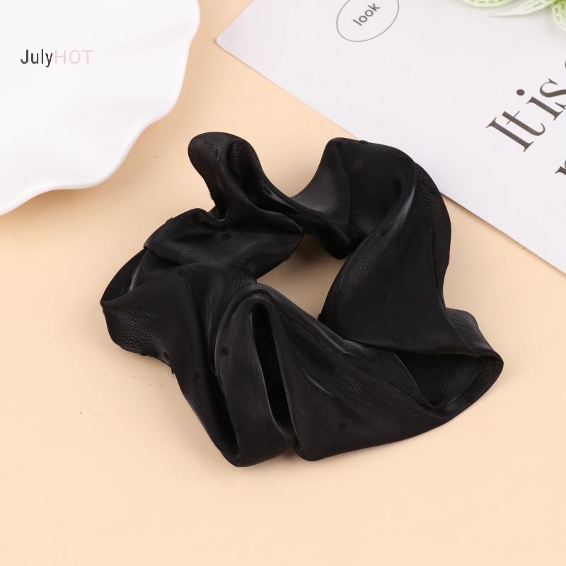 JULYHOT Nữ Quá Khổ Scrunchies Thời Trang Chấm Điểm Lưới Tóc Dây Vải Lớn Co Giãn Tóc Đuôi Ngựa Giá Đỡ Mũ Massivedeals