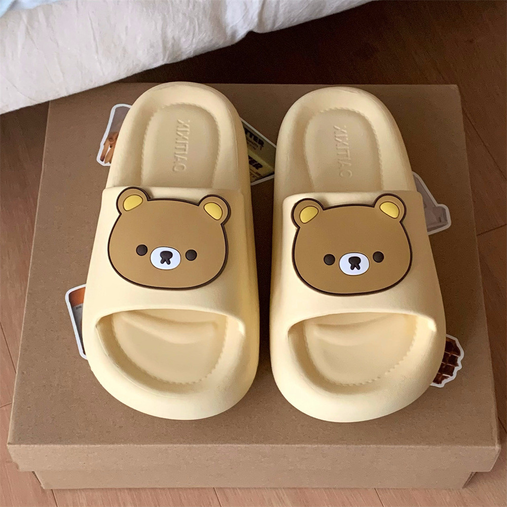 XIXITIAO Dép Sandal Trong Nhà Dép Gấu Dễ Thương Nam Nữ Thời Trang Mùa Hè Phòng Tắm Dép