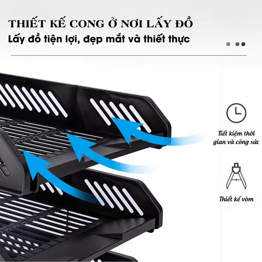 Kệ Sách Mini Đa Năng Để Bàn - Khay Phân Loại Tài Liệu A4 Chống Trượt, Hỗ Trợ Sắp Xếp Sách Vở Và Tài Liệu Gọn Gàng
