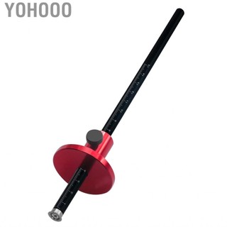 Yohooo Máy đo đánh dấu bánh xe đo hợp kim Aluminum Aluminum Scriber Woodworks Công cụ viết lách song song với số liệu núm có kích thước và tỷ lệ inch