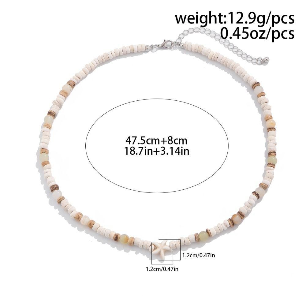 Vòng Cổ Ôm Dừa Bohemian Sao Biển Choker, Mùa Hè Đi Biển Lướt Sóng Tự Nhiên Nối Nam Xương Đòn Dây Chuyền Nam Quà Tặng
