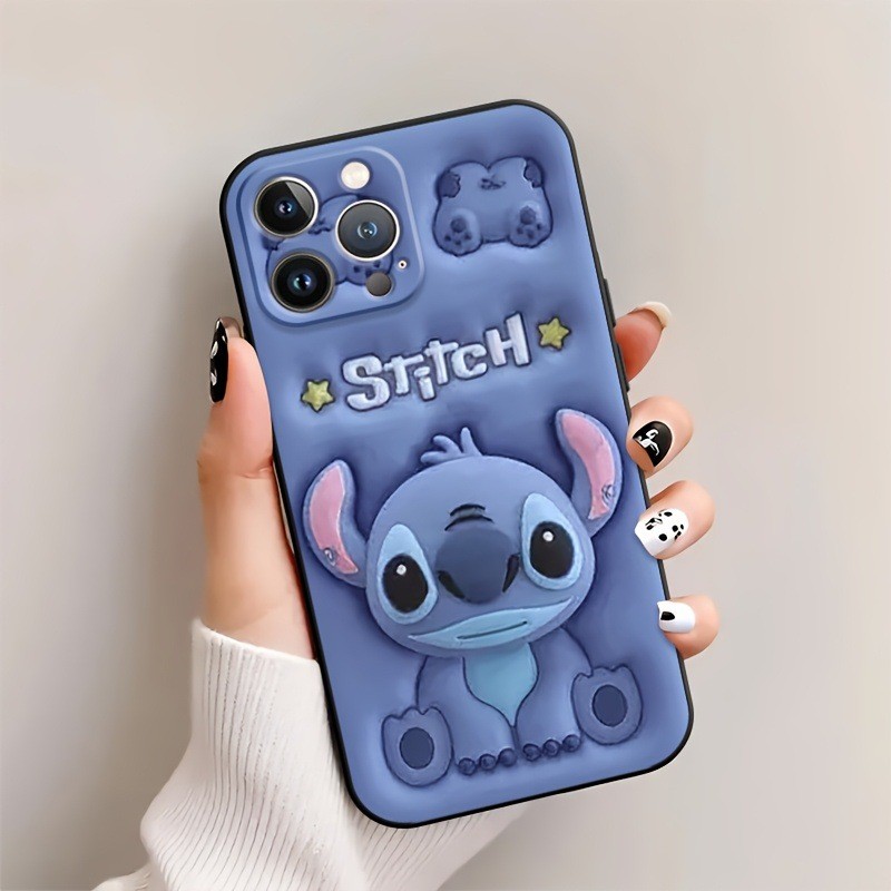 Stitch Thích Hợp Cho Apple 16 Ốp Điện Thoại 14promax / 11 Silicon Mềm Phong Cách Mới 12 Nữ 15pro Vỏ Chống Sốc