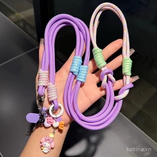 [Mặt dây chuyền ốp điện thoại] Dây đeo điện thoại dệt nhiều màu sắc mới của Hàn Quốc, kẹp đeo chéo bền bỉ cho máy ảnh DJI Little Bee, dây dài Q8LT