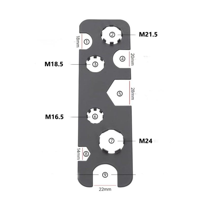 SUIT nhiều kích thước Bồn rửa Tap Công cụ loại bỏ Máy sục khí Cài đặt cờ lê chìa khóa cho nhà bếp