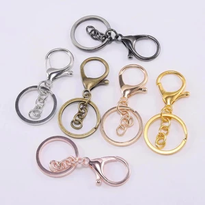 Hợp Kim Sáng Tạo Lobster Clasp Ba Mảnh Keyring Bag Túi Nâu Mặt Nạ Tự Làm Phụ Kiện Trang Trí