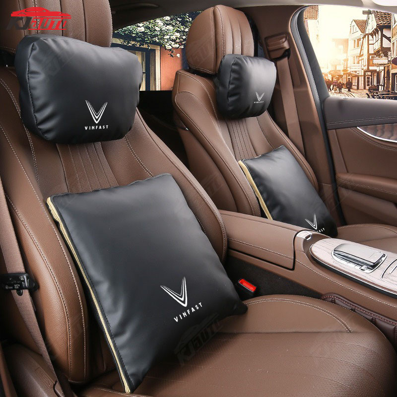 Vinfast Gối Ô Tô Chăn Eo Hỗ Trợ Máy Điều Hòa Đa Năng Ba Trong Một Cho VF 8 VF 9 VF E34 Lux A Fadil President SA VF E34