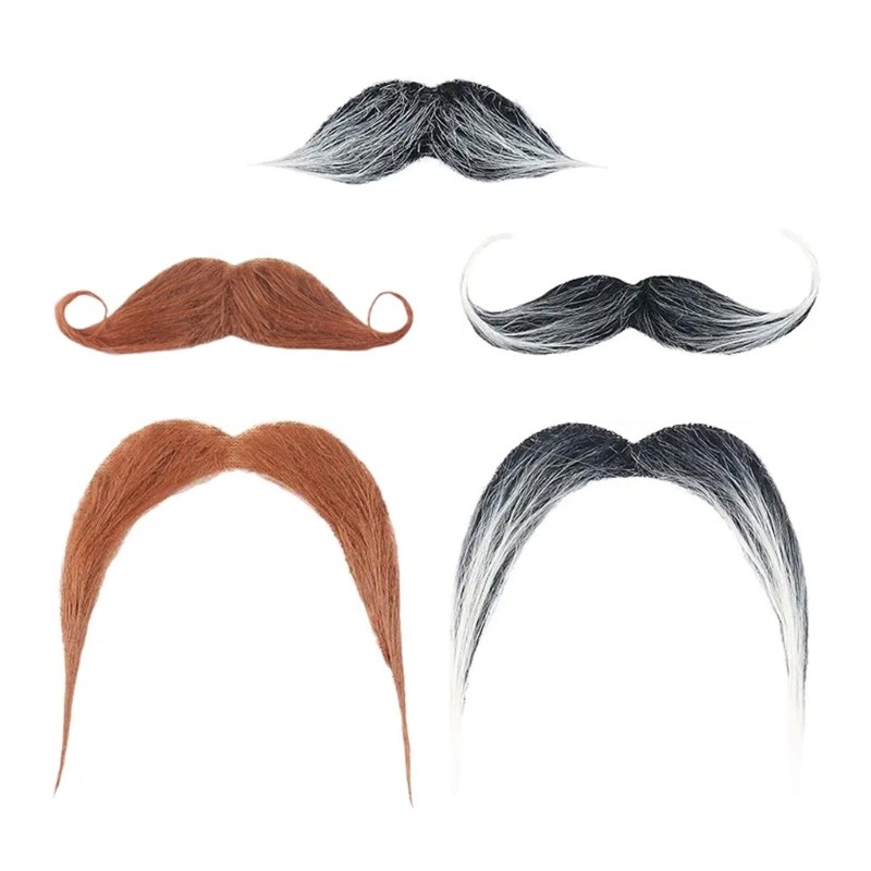 Vua 2 Chiếc ria mép giả, râu giả dính trang phục cosplay Halloween