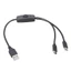 Btsg Cáp Đa USB C 2 Trong 1 Cáp Sạc Nhiều Loại C Bộ Chia Đôi Có Công Tắc Cổng USB A Sang Đôi USB C
